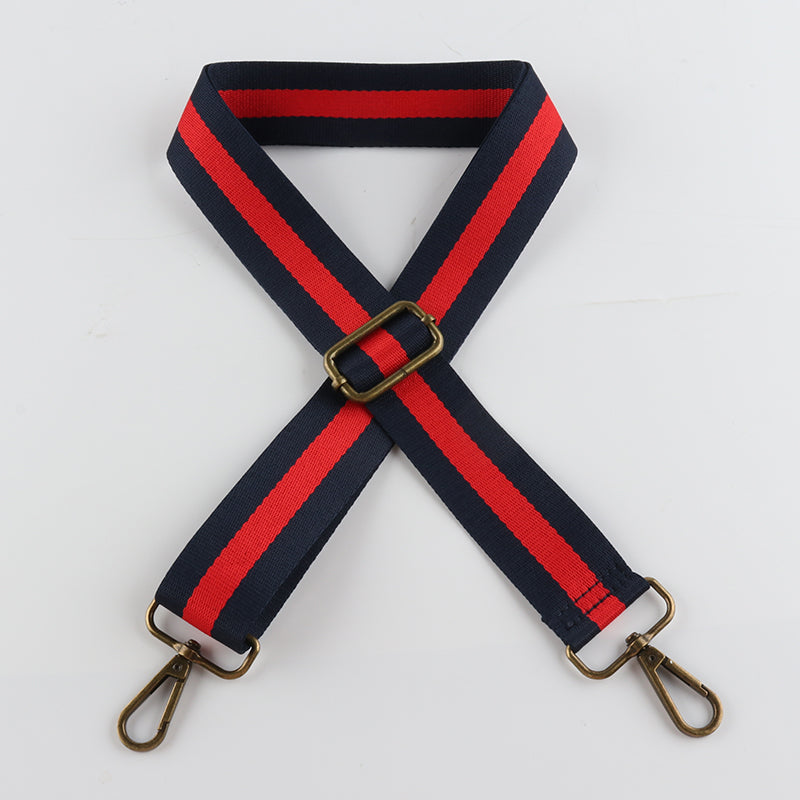 Stripe Arrow Pattern Bronze Buckle Shoulder Straps