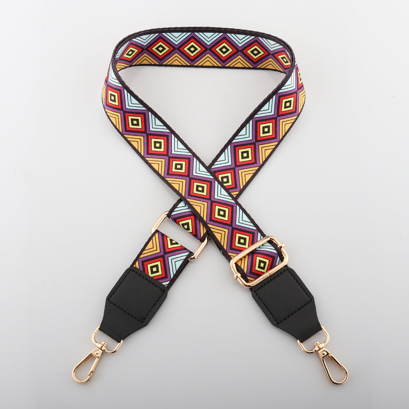 Colorful Phoenix Bag Shoulder Strap with Leather Head