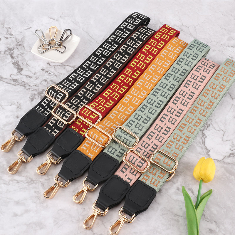 M-shaped Colorful Bag Straps with Leather Head
