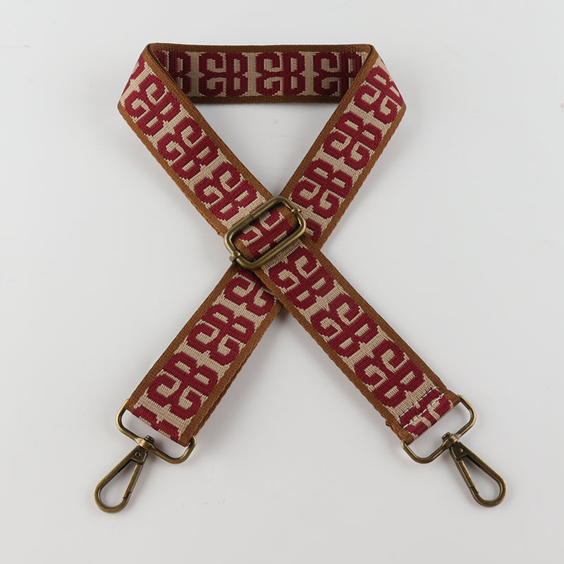 Colorful Graphics Bronze Buckle Shoulder Straps
