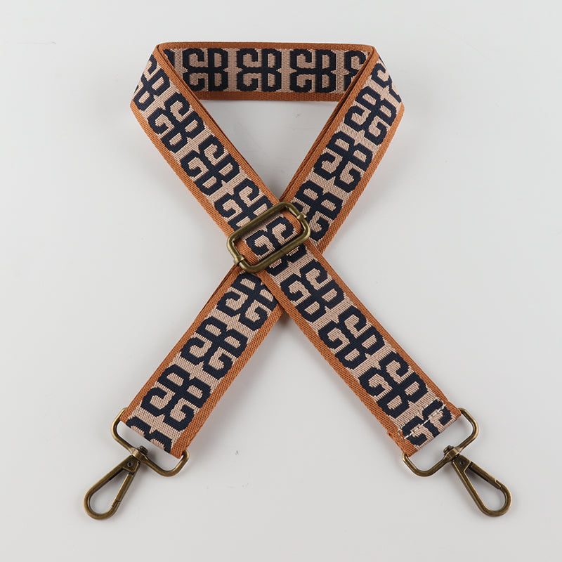 Colorful Graphics Bronze Buckle Shoulder Straps
