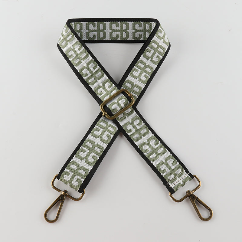 Colorful Graphics Bronze Buckle Shoulder Straps
