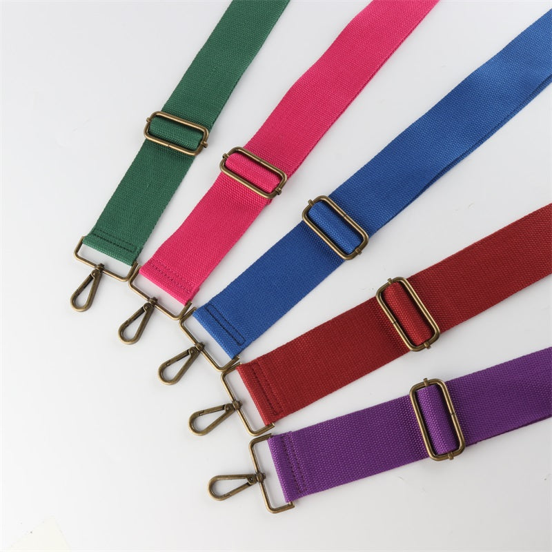 Pure Color Bronze Buckle Wide Shoulder Straps