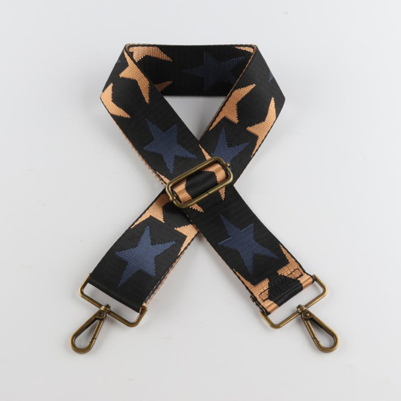 Simple Star Style Bronze Buckle Wide Shoulder Straps