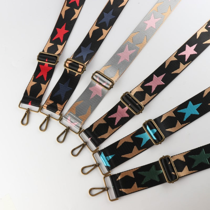 Simple Star Style Bronze Buckle Wide Shoulder Straps