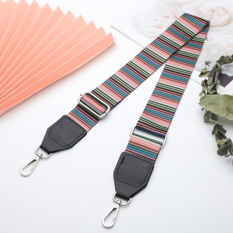 Braiding Tie-in Wide Bag Strap with Leather Head
