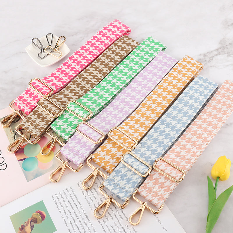 Houndstooth Multicolor Wide Strap