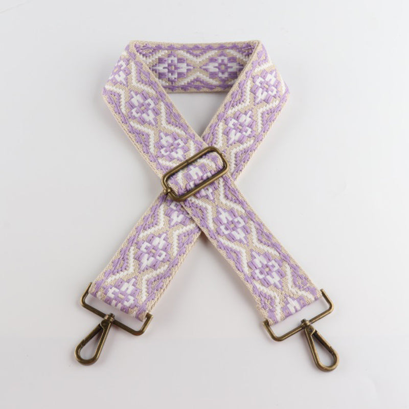 Colored Embroidered Bronze Buckle Wide Shoulder Straps