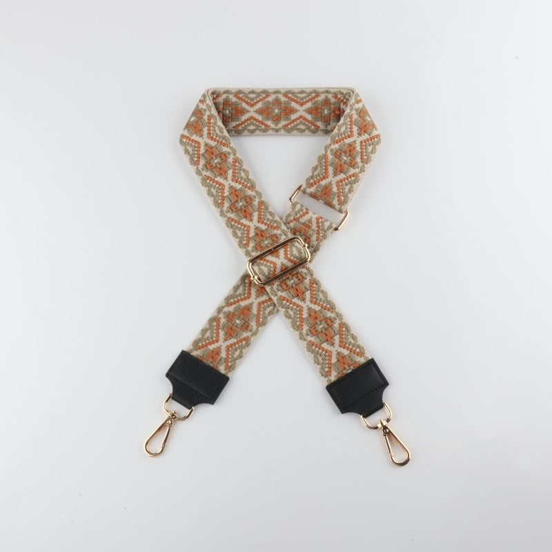 Regular Texture Bag Strap with Leather Head