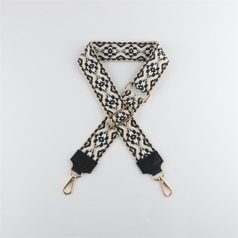 Regular Texture Bag Strap with Leather Head