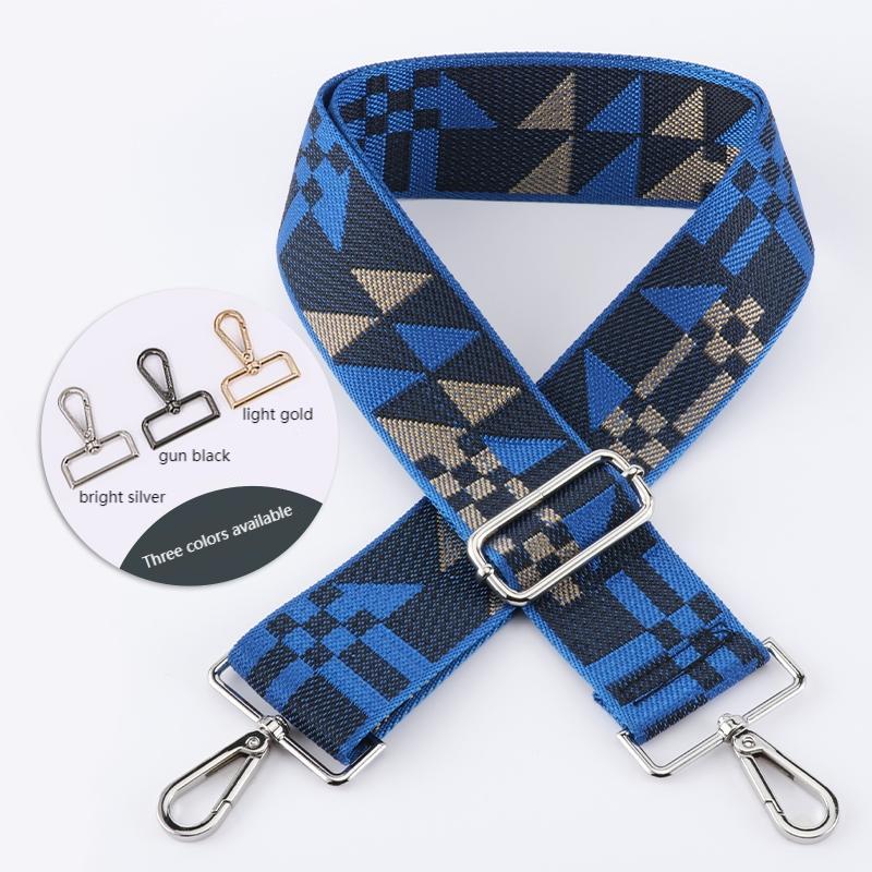 Geometric Patchwork Pattern Wide Bag Strap