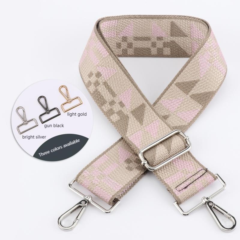 Geometric Patchwork Pattern Wide Bag Strap