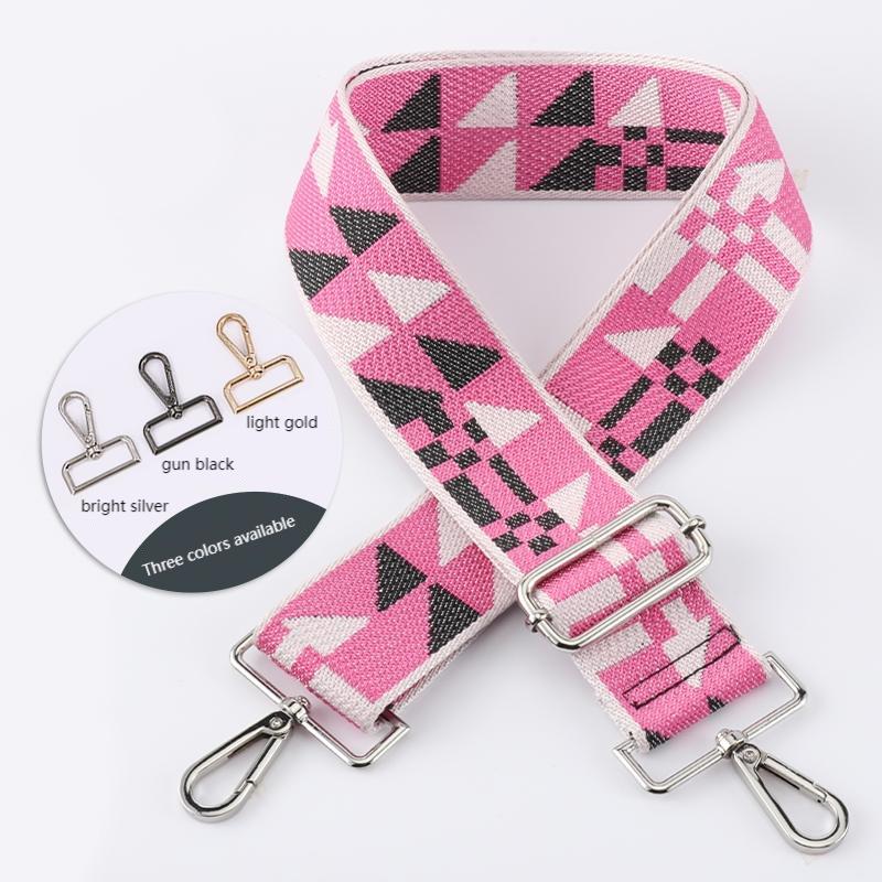 Geometric Patchwork Pattern Wide Bag Strap