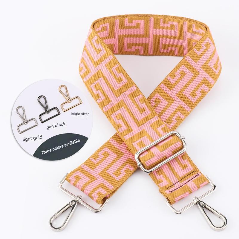 Geometric Texture Wide Bag Shoulder Strap