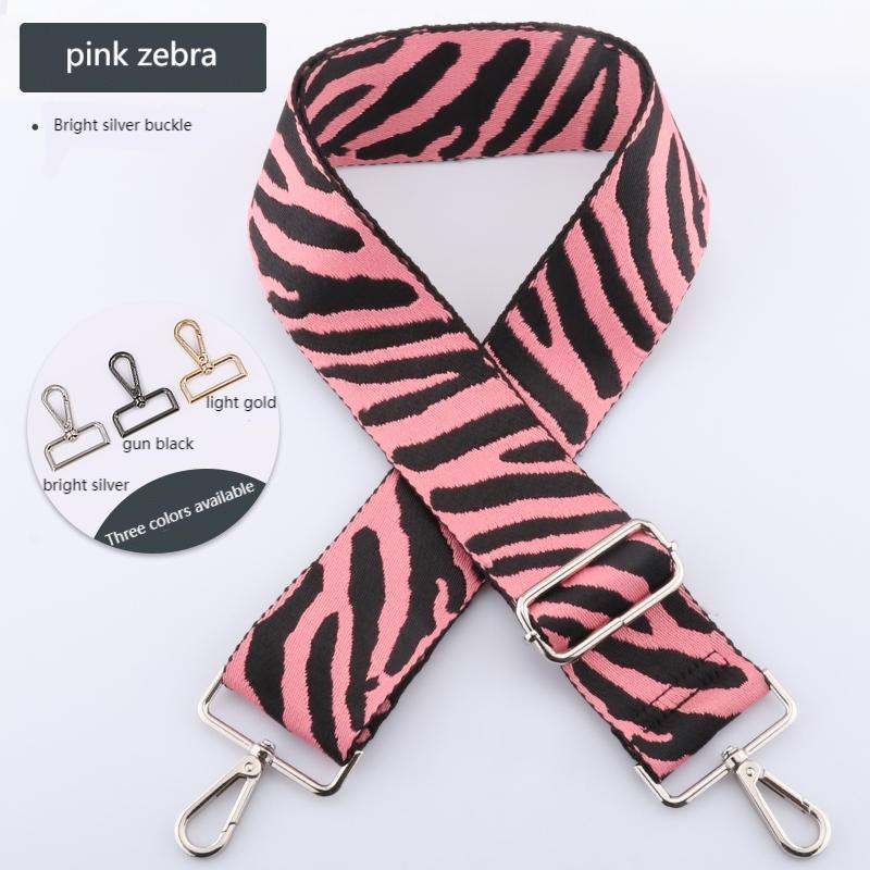 Zebra Print Jacquard Wide Bag Strap