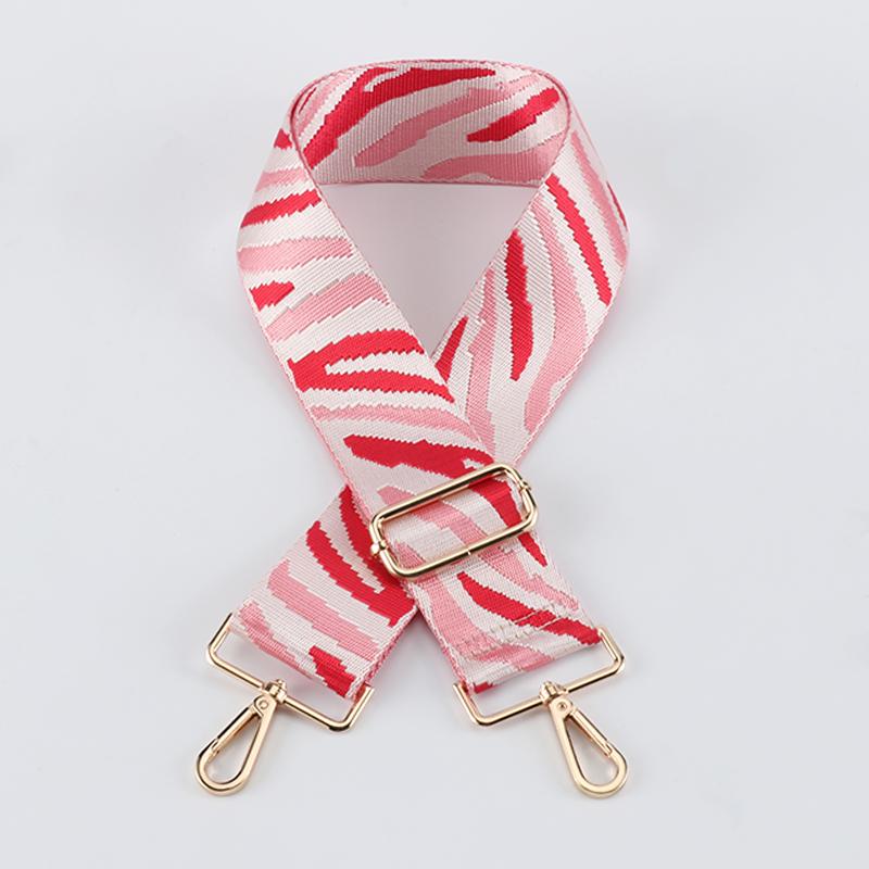 Zebra Print Jacquard Wide Bag Strap