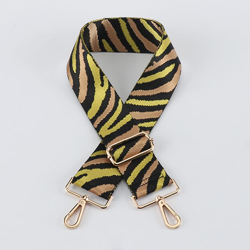 Zebra Print Jacquard Wide Bag Strap