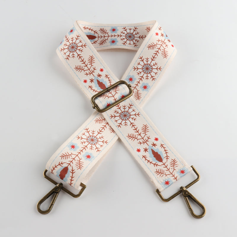 Ethnic Pattern Bronze Buckle Wide Shoulder Straps