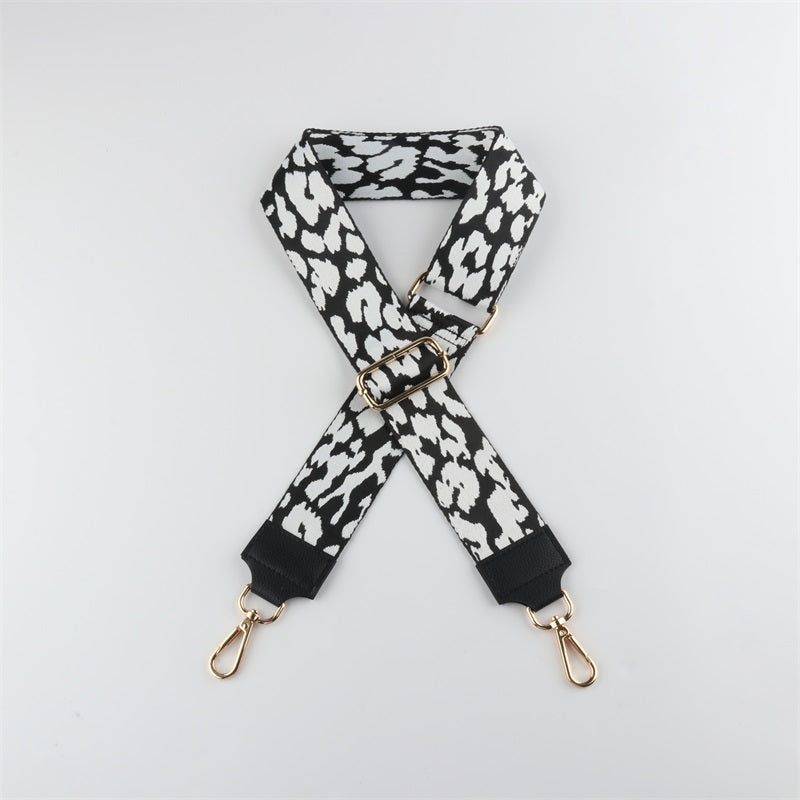 Black Style Bag Strap with Leather Head
