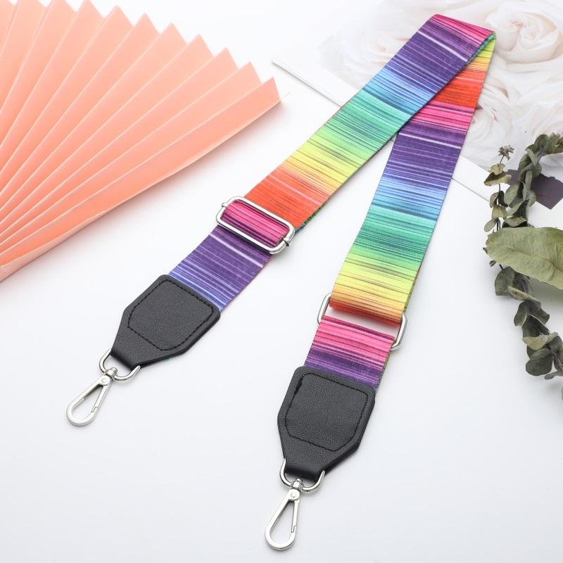 Braiding Tie-in Wide Bag Strap with Leather Head