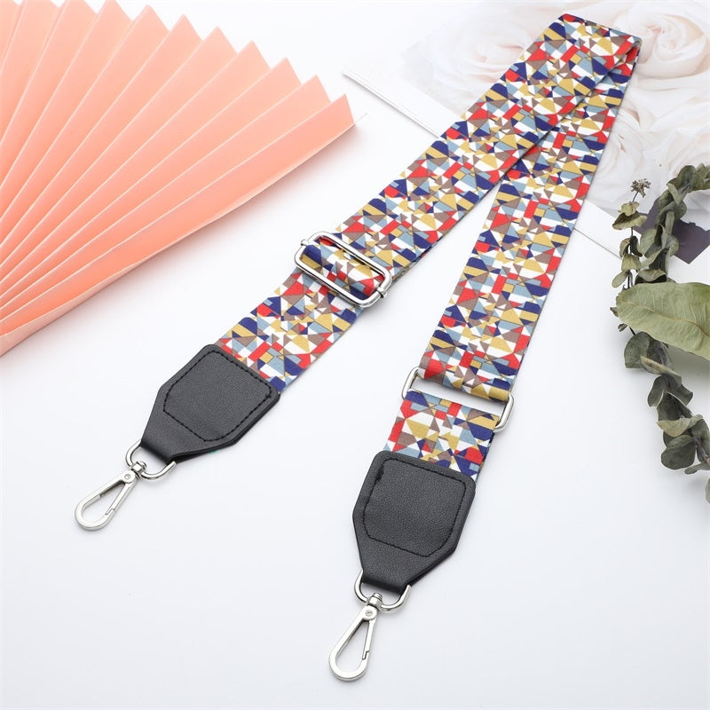 Braiding Tie-in Wide Bag Strap with Leather Head