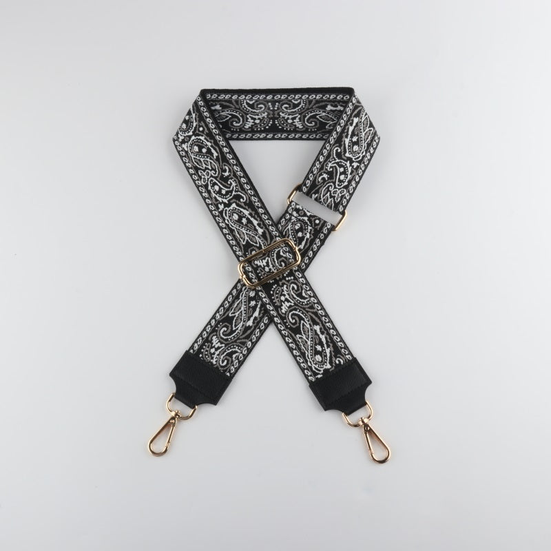 Dark Color Bag Strap with Leather Head
