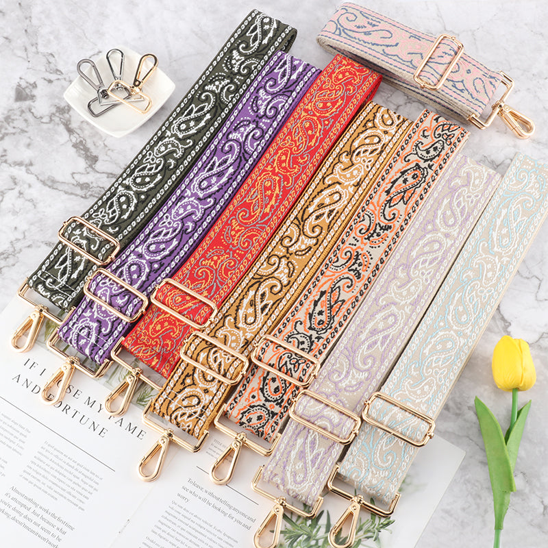 Two-color Stitching Color Shading Wide Bag Strap