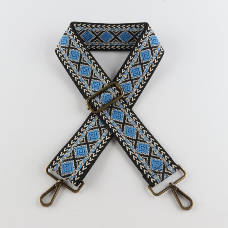 Colorful Diamond Bronze Buckle Wide Shoulder Straps