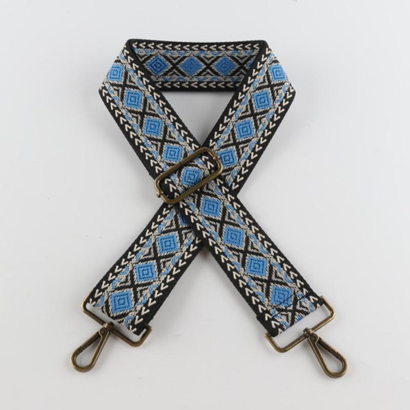 Two-color Diamond Wide Bag Shoulder Straps