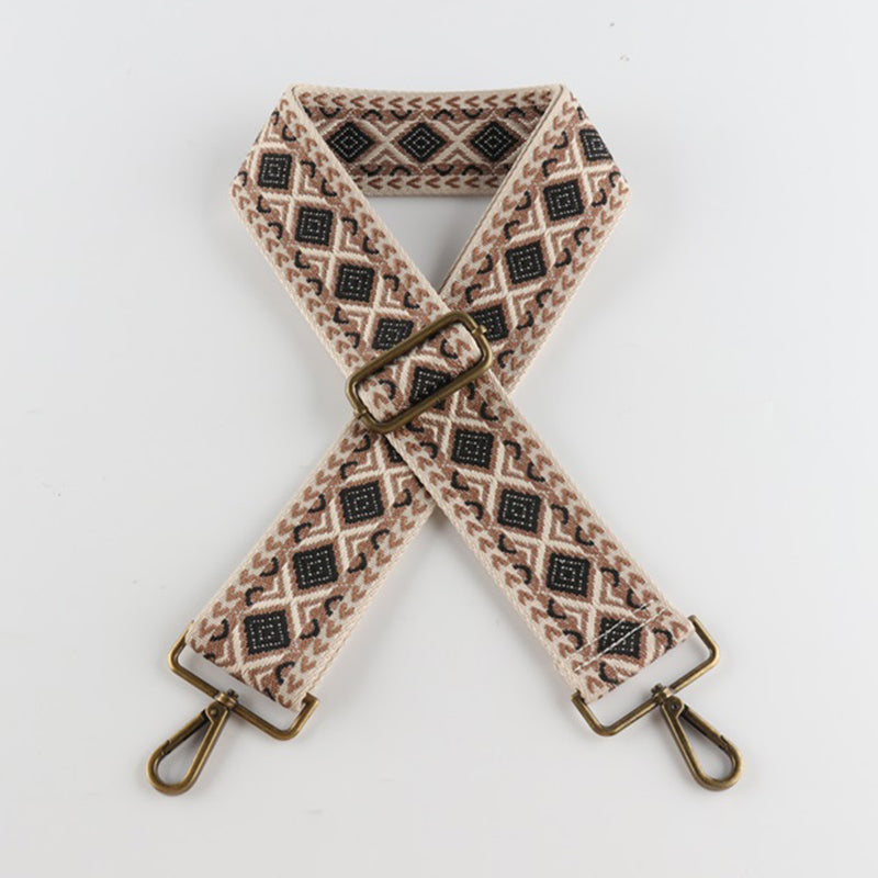Colorful Diamond Bronze Buckle Wide Shoulder Straps