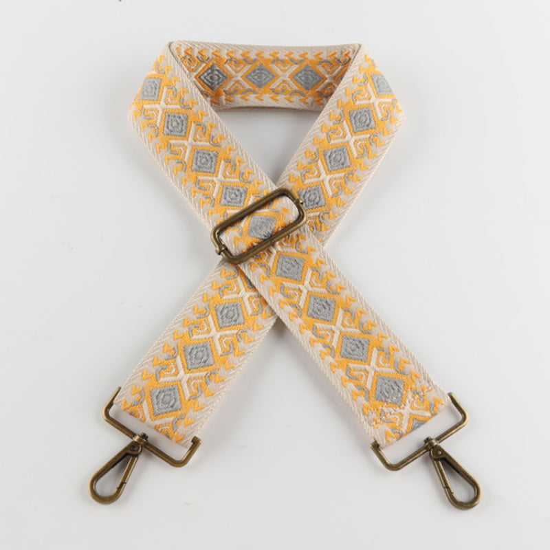 Colorful Diamond Bronze Buckle Wide Shoulder Straps