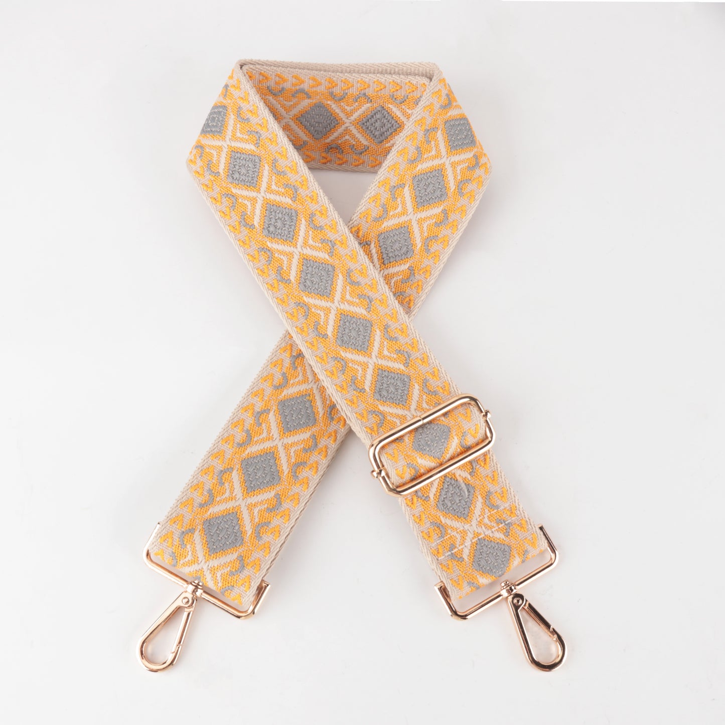 Two-color Diamond Wide Bag Shoulder Straps