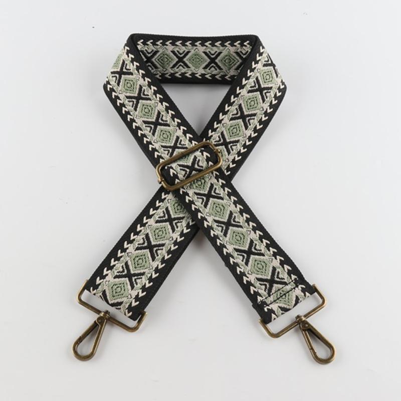 Two-color Diamond Wide Bag Shoulder Straps