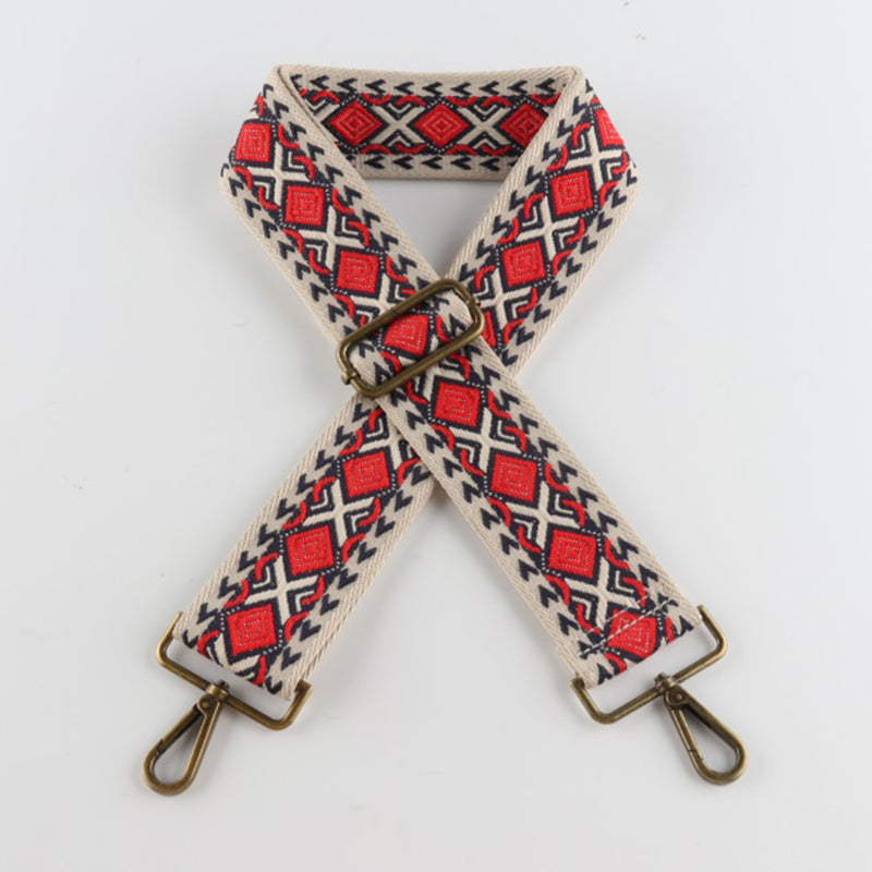 Colorful Diamond Bronze Buckle Wide Shoulder Straps
