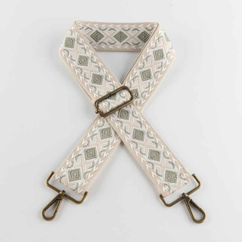 Colorful Diamond Bronze Buckle Wide Shoulder Straps