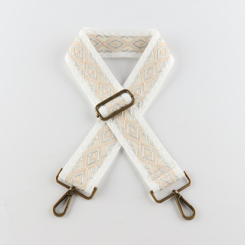 Colorful Diamond Bronze Buckle Wide Shoulder Straps