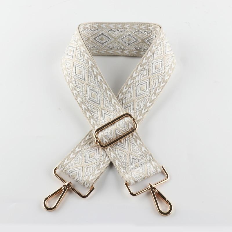Two-color Diamond Wide Bag Shoulder Straps