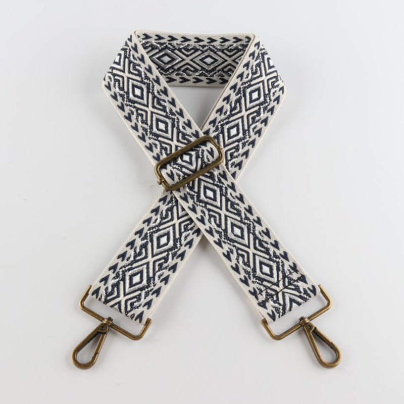 Colorful Diamond Bronze Buckle Wide Shoulder Straps
