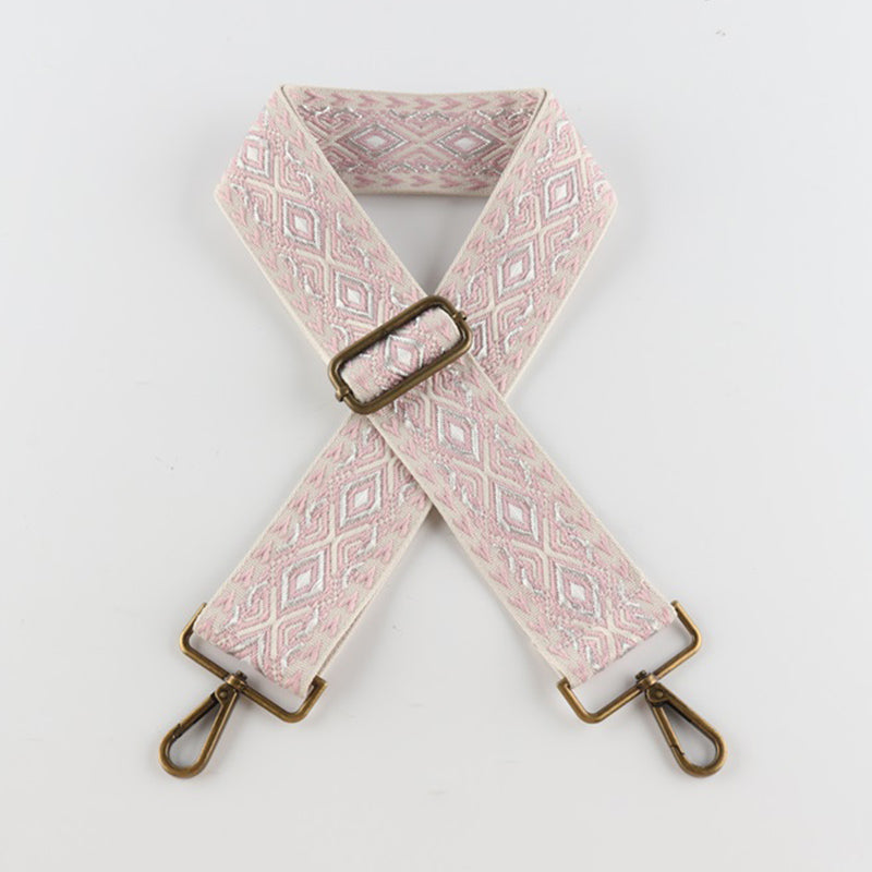 Colorful Diamond Bronze Buckle Wide Shoulder Straps
