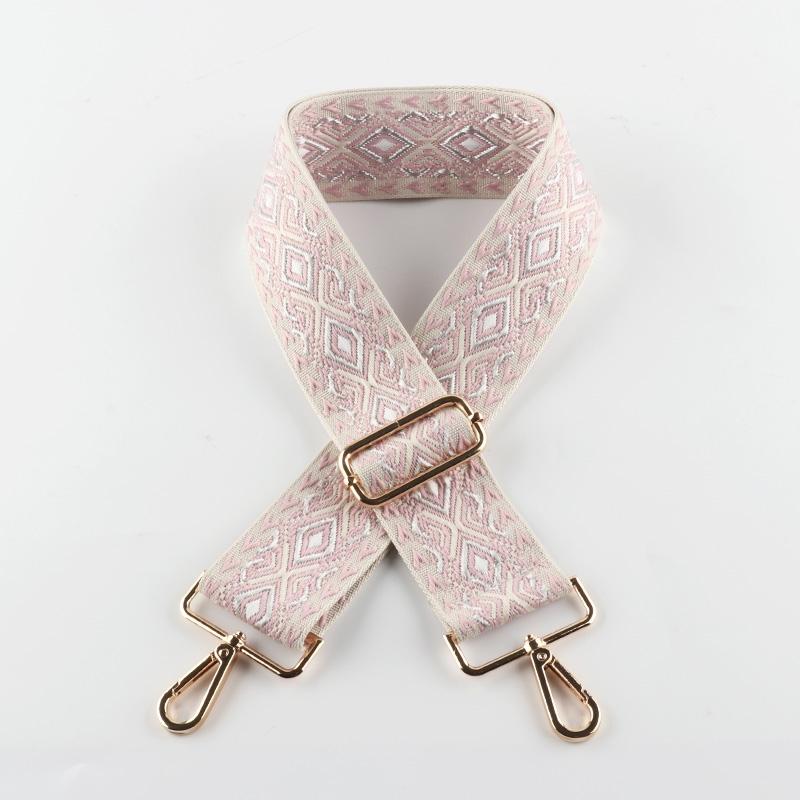 Two-color Diamond Wide Bag Shoulder Straps