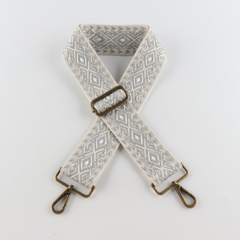 Colorful Diamond Bronze Buckle Wide Shoulder Straps