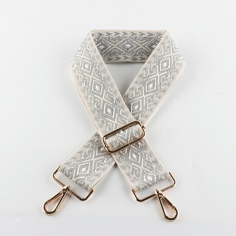 Two-color Diamond Wide Bag Shoulder Straps