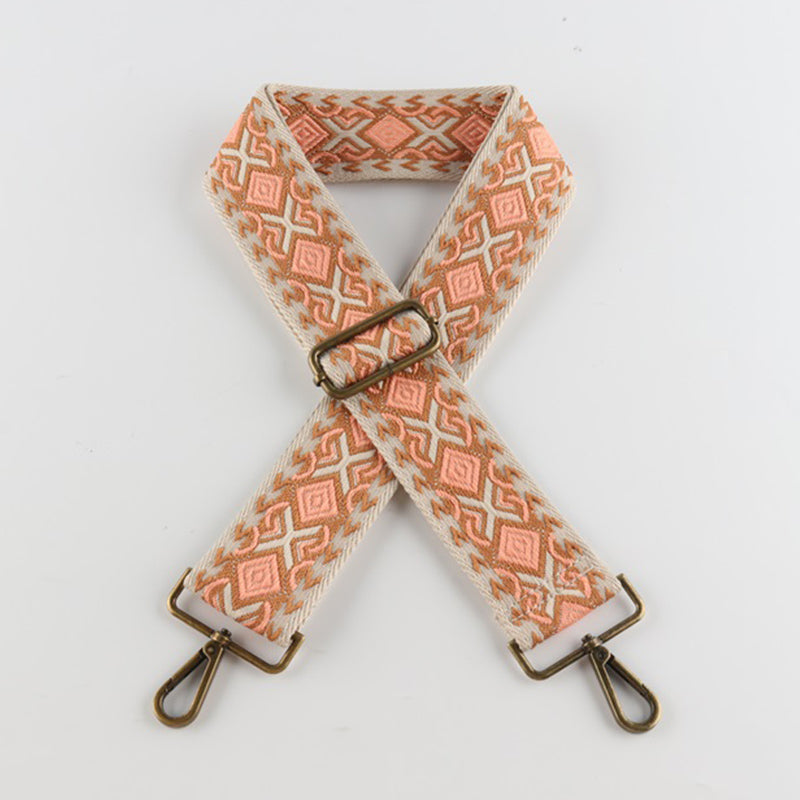 Colorful Diamond Bronze Buckle Wide Shoulder Straps