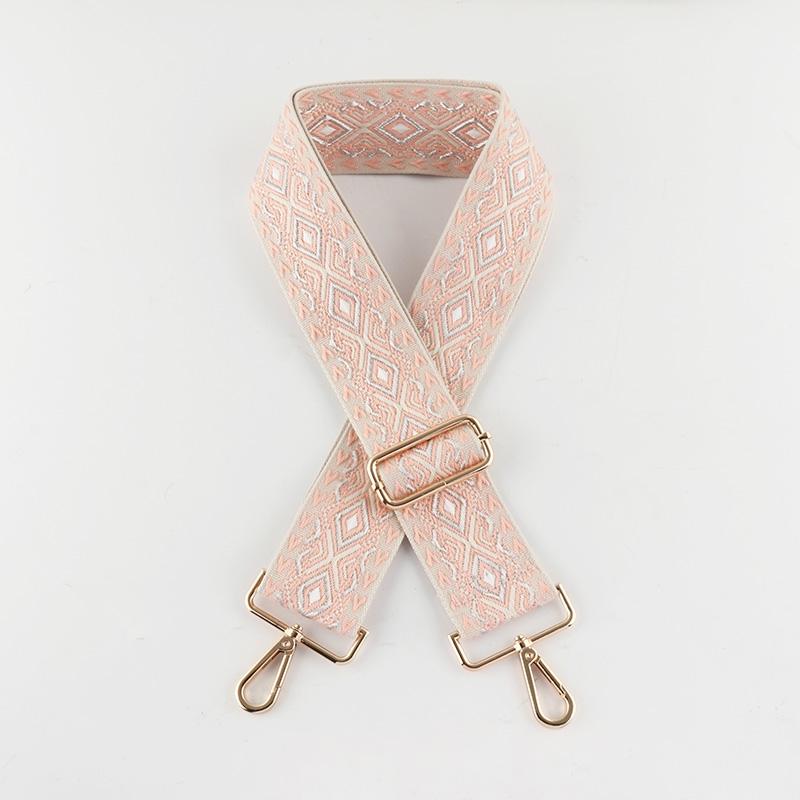 Two-color Diamond Wide Bag Shoulder Straps