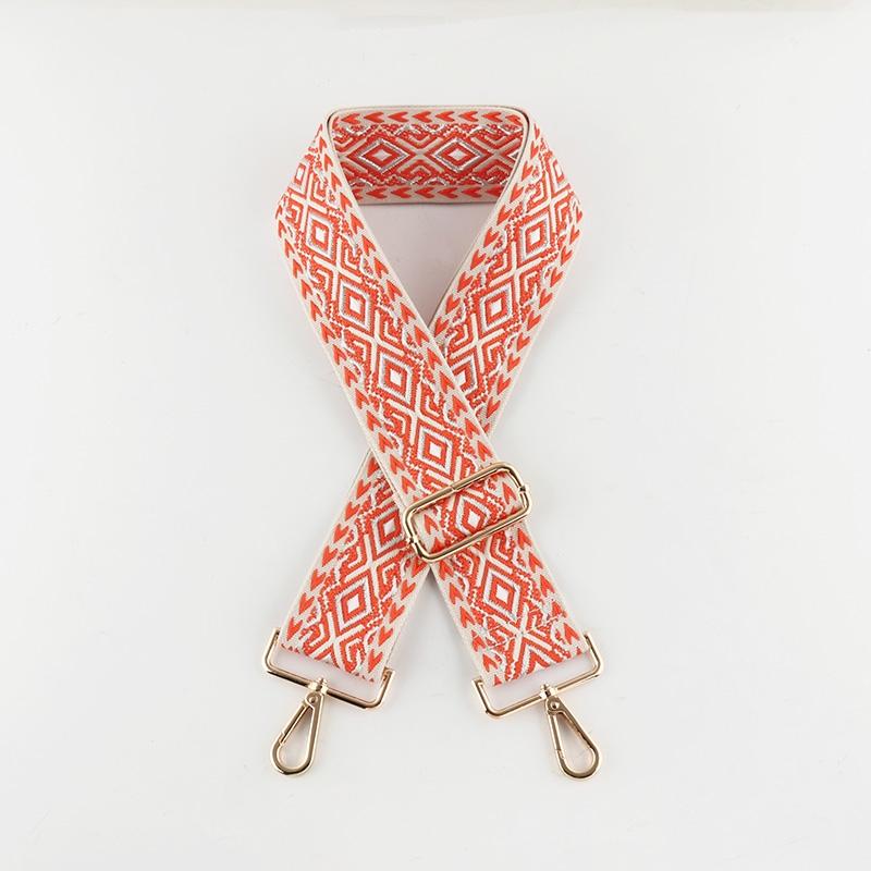 Two-color Diamond Wide Bag Shoulder Straps