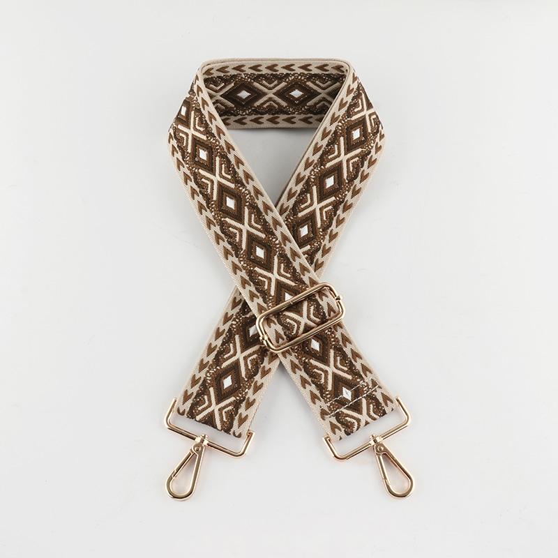 Two-color Diamond Wide Bag Shoulder Straps