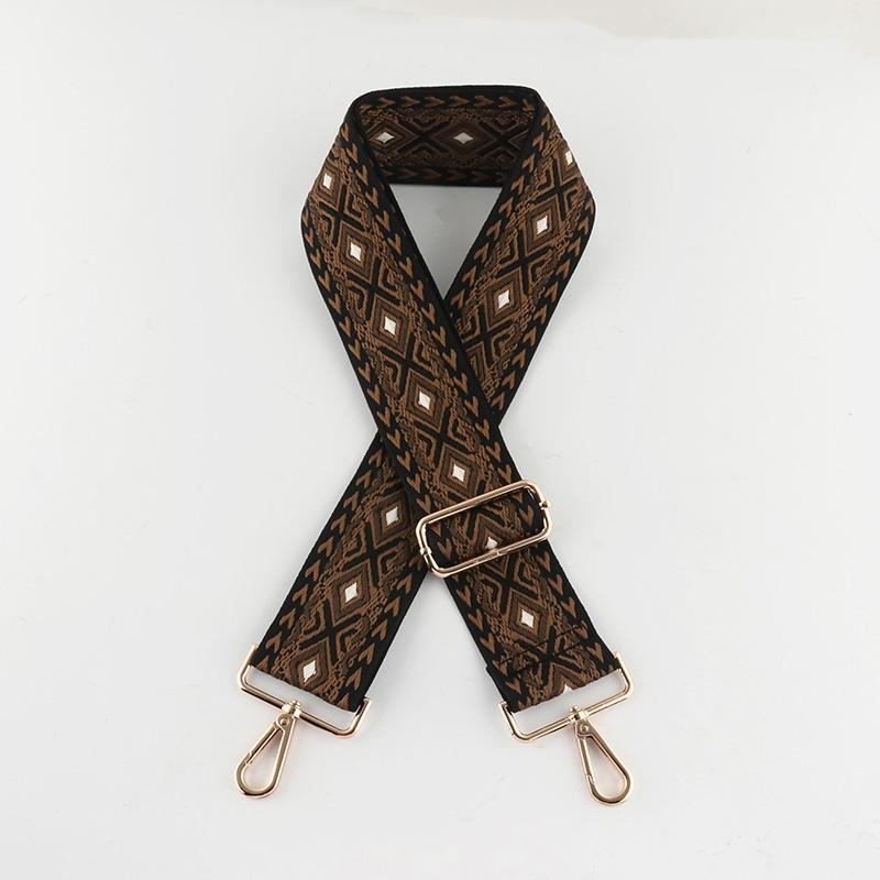 Two-color Diamond Wide Bag Shoulder Straps