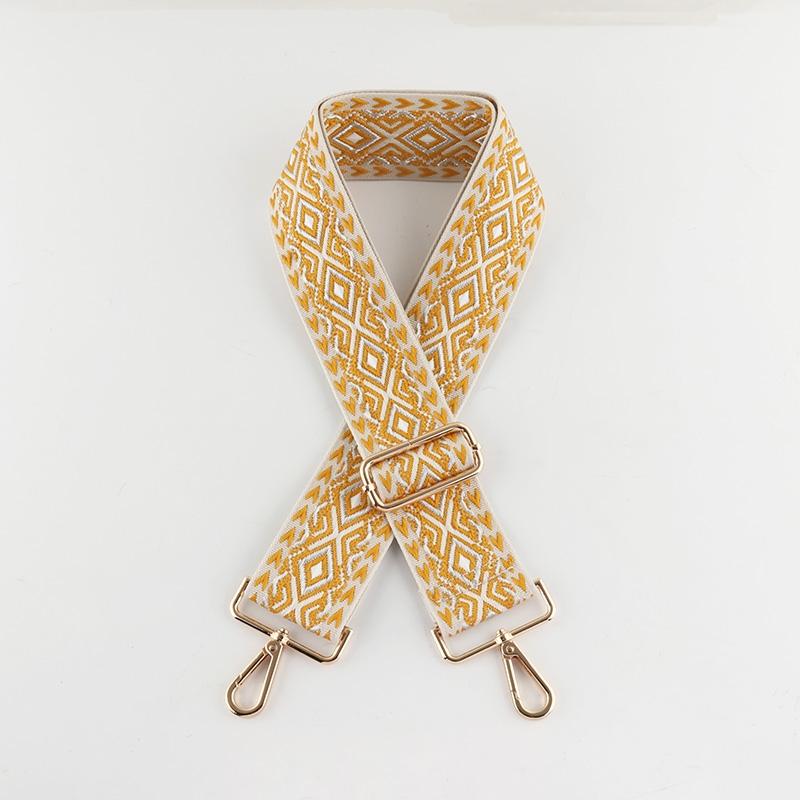 Two-color Diamond Wide Bag Shoulder Straps