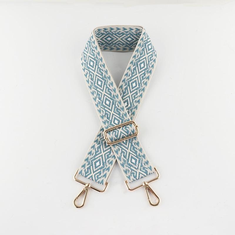 Two-color Diamond Wide Bag Shoulder Straps