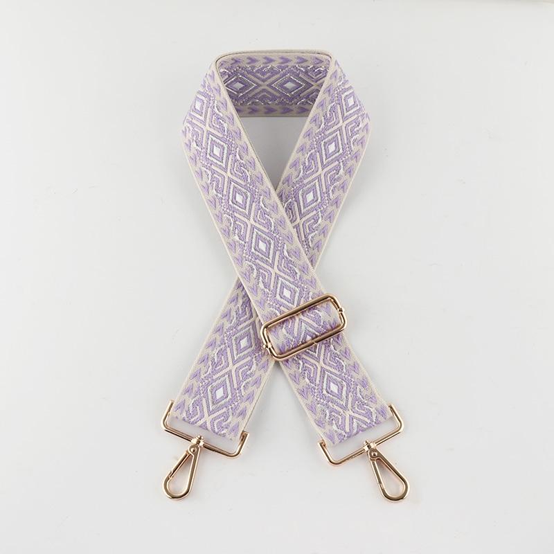 Two-color Diamond Wide Bag Shoulder Straps